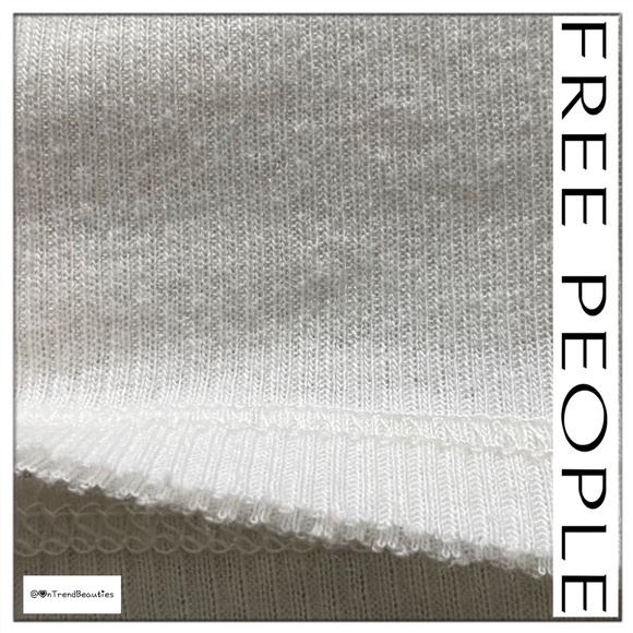 Soft White Free People Intimately Ribbed Razorback Crop Top - Picture 5 of 5